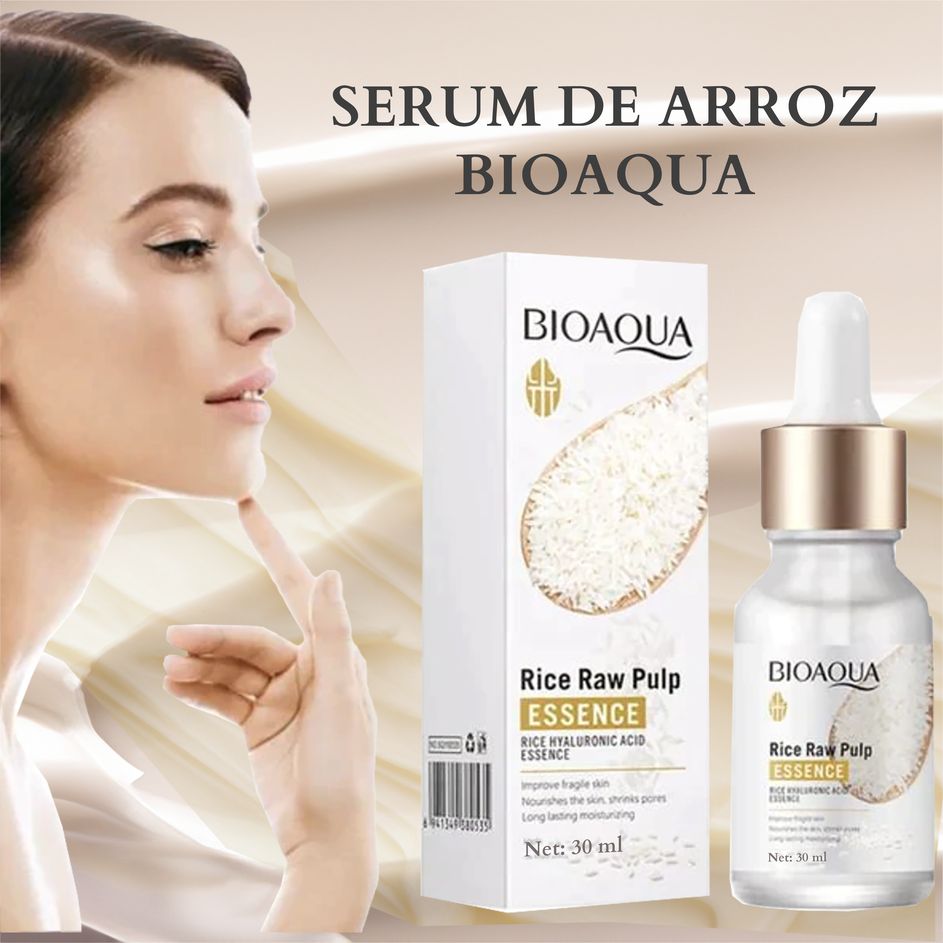 Serum de Arroz Bioaqua - "Dile adiós a las manchas de tu rostro"