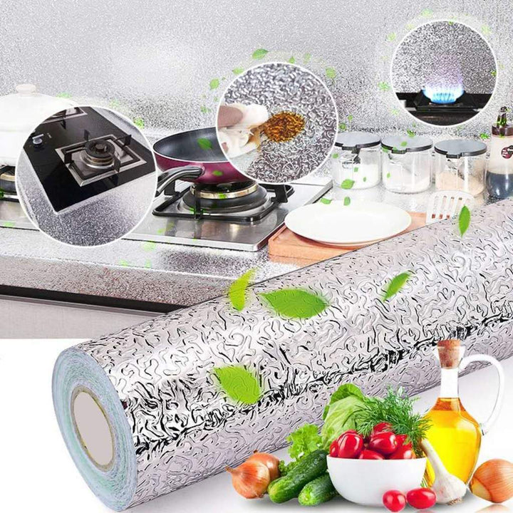 Papel Aluminio Adhesivo para Cocina 5 Metros