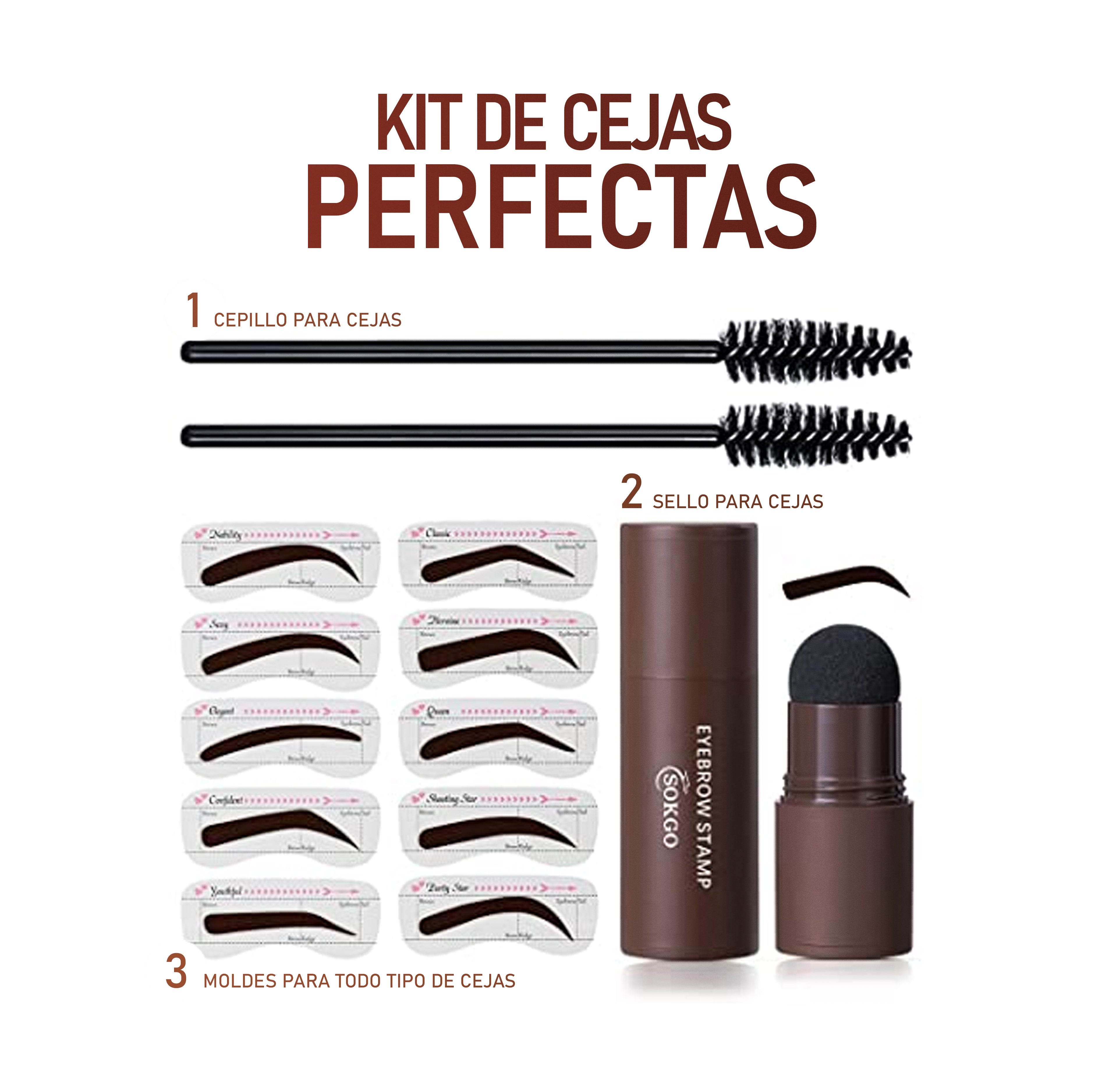 KIT DE CEJAS EYEBROWN STAMP